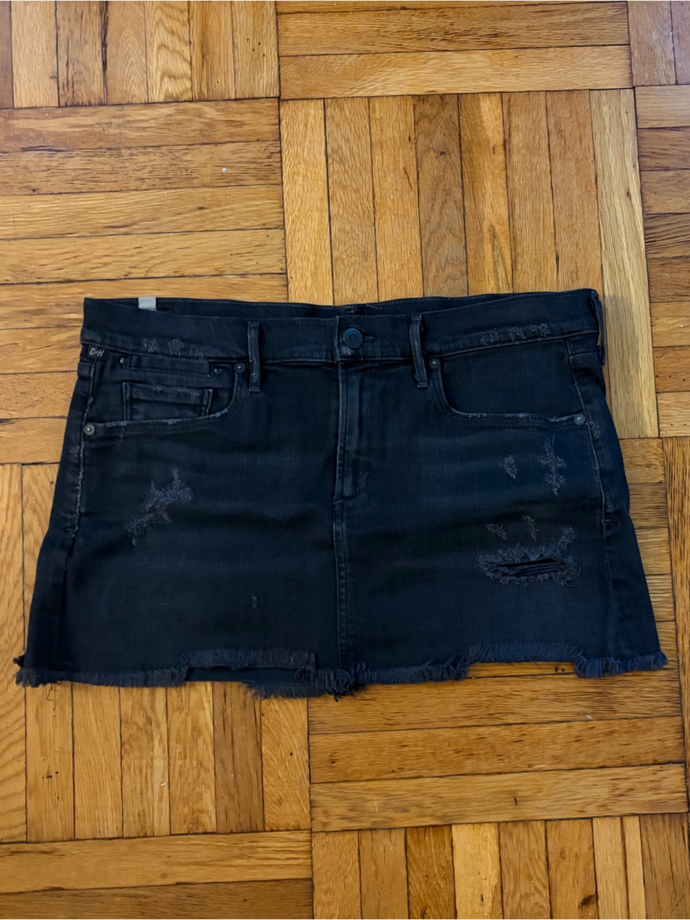 Black Denim mini skirt - Women